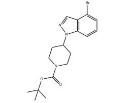 CAS#186409-45-0|TERT-BUTYL 4- (4-brom-1h-indazol-1-il) piperidīns-1-karboksilāts